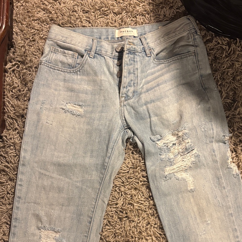 PacSun Light Blue Distressed Denim
